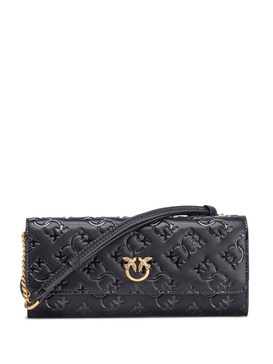 Black leather 'Love Tiny Birds' wallet