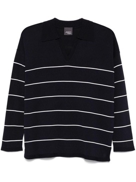 Blue 'Pece' knitwear with white stipes