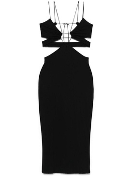Black midi dress 'Klea' with cut-out details