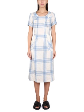 COTTON POPLIN MIDI DRESS