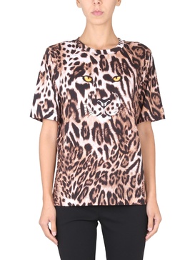COTTON JERSEY T-SHIRT WITH ANIMAL PRINT