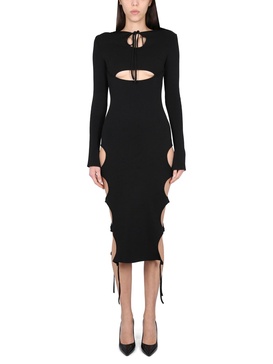 MIDI DRESS WITH CUT-OUT DETAILS