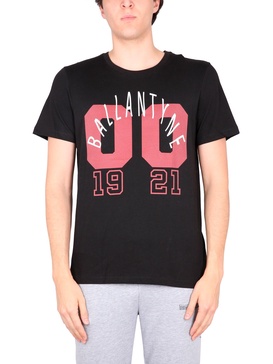 CREWNECK COTTON JERSEY T-SHIRT WITH LOGO PRINT