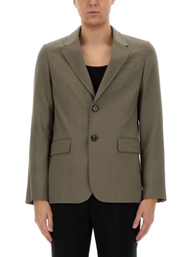 SINGLE-BREASTED WOOL GABARDINE JACKET