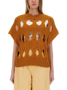 WOVEN COTTON "SPRINGTIME" SWEATER