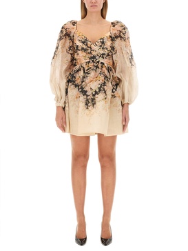 LINEN AND SILK DRESS