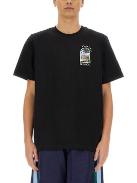 COTTON T-SHIRT WITH LA NIGHT PRINT