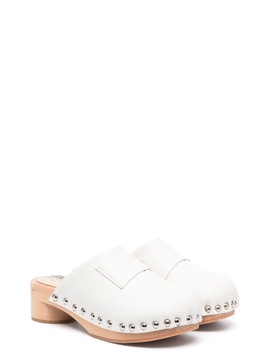 wooden closed toe clogs