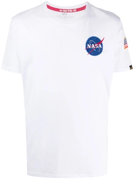 "SPACE SHUTTLE" COTTON JERSEY T-SHIRT WITH PATCH