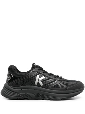 Black Mesh Panel Sneakers