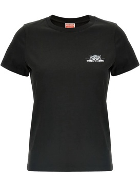 Printed Tiger logo t-shirt in cotone