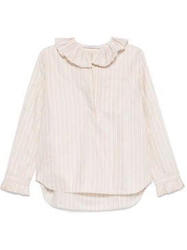 Striped shirt with ruffles
