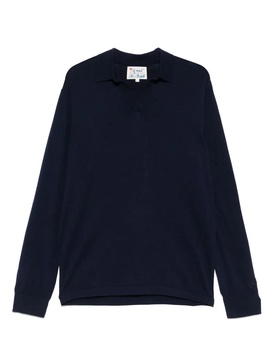 Navy blue cotton 'Sloan' polo shirt