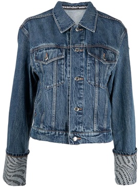 Alexander Wang Logo Wave Trucker Jacket Clothing