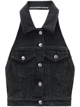 Alexander Wang Stretch Denim Halter Top Clothing