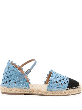 Sunburst raffia espadrille sandals