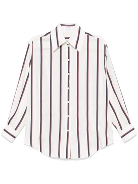 Striped oversized silk shirt