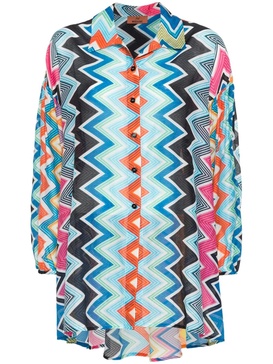Zig Zag cotton and silk shirt