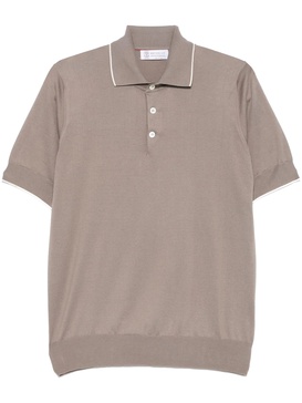 fine-knit polo shirt