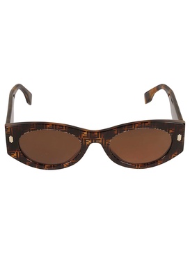 Oval Logo Monogram Sunglasses