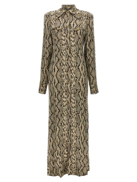 Python Pattern Shirt Dress