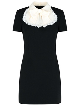 Alessandra Rich Black Virgin Wool Dress Women
