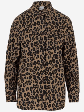 Leopard Print Stretch Cotton Shirt