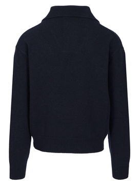 Cashmere Lambswool Polo Collar Pullover