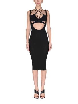 Ribbed Skirt With Straps