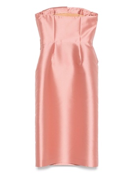 Blush Pink Strapless Midi Dress