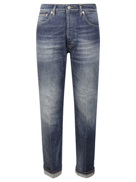 Buttoned Fitted Jeans