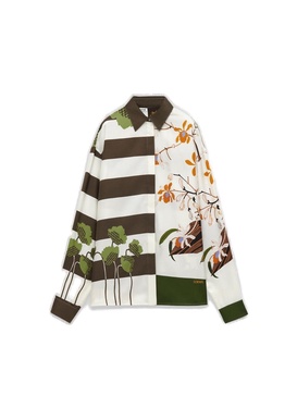 Graphic Print Panelled Shirt