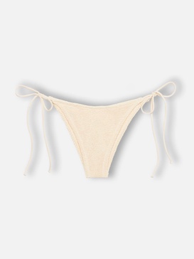 Woman Beige Classic Crinkle Swim Briefs Marielle