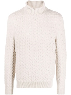 Beige Virgin Wool-cashmere Blend Jumper