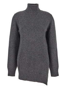 Asymmetric Bottom Knit Sweater