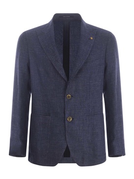 Jacket Tagliatore In Linen And Wool Blend