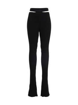 Ribbed Flared Trousers