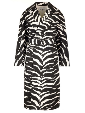 Zebra Denim Trench Coat