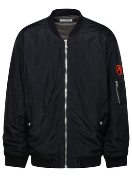 Logo Patch Bomber Jacket