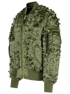 'ulcans' Green Nylon Bomber Jacket