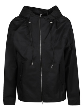 Buttoned Pocket Zip Hoodie