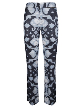 Printed Fitted Trousers