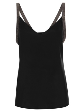 Silk Top With Jewelled Straps