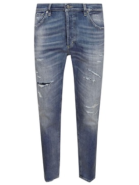 Jeans With Light Frayed Tears