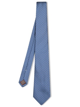 Blue Geometric Mini Pattern Tie