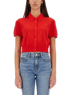 T By Alexander Wang Cropped Polo Cardigan