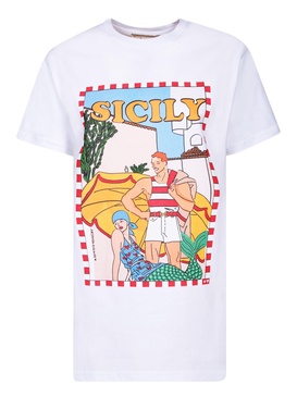 Sicily Cotton T-shirt Black And White