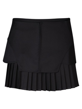 Black Flannel Mini-skirt