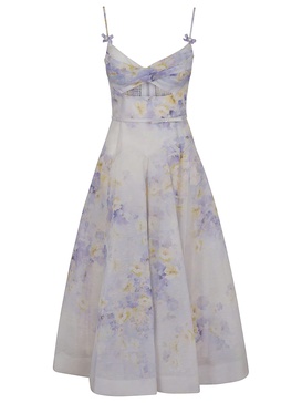 Crush Twist Front Midi Dress