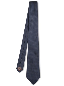 Micro Check Black/blue Tie